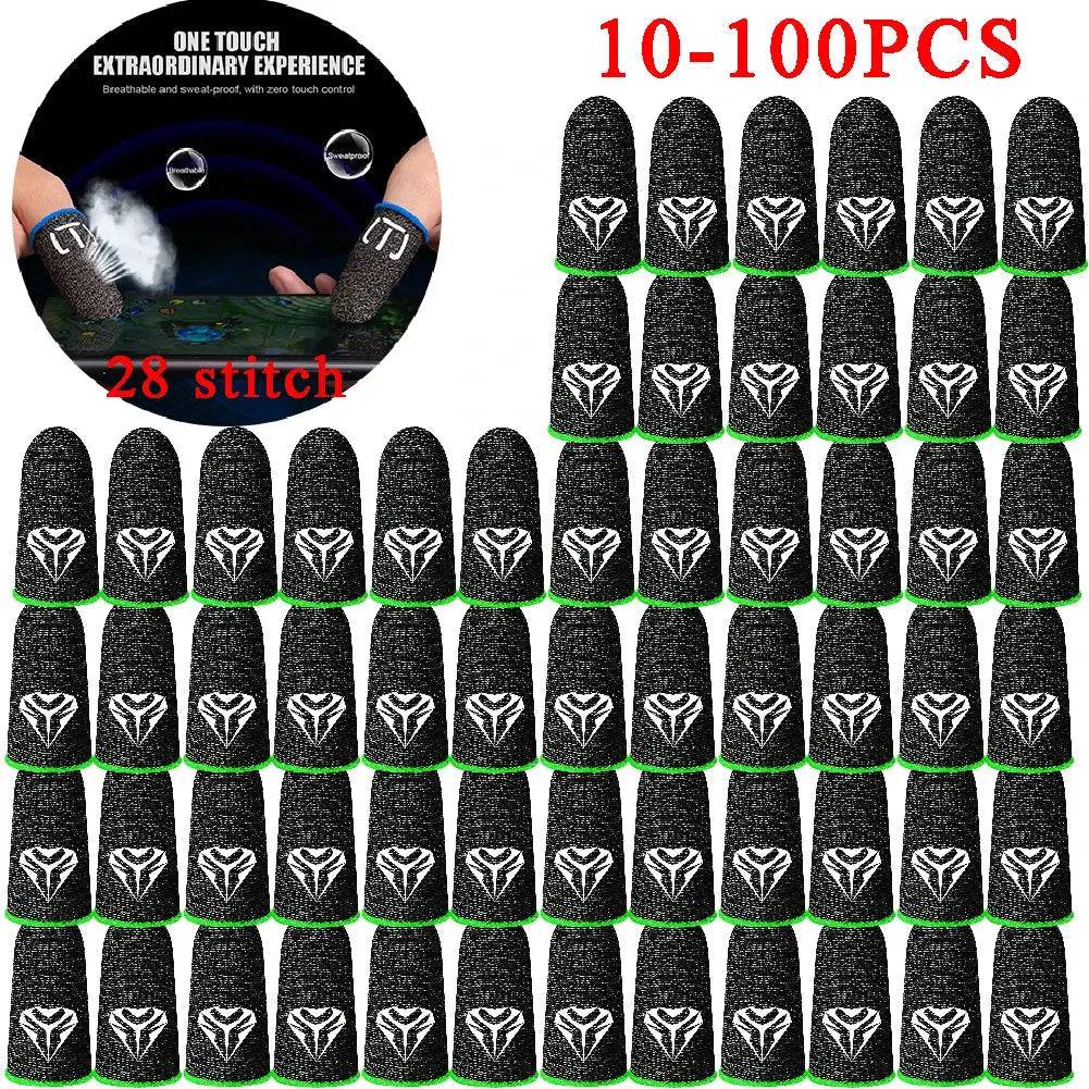 100-10PCS Finger Cover Game Controller for PUBG Sweatproof Anti-Slip Fingertip Cover Thumb Gloves for Mobile Game