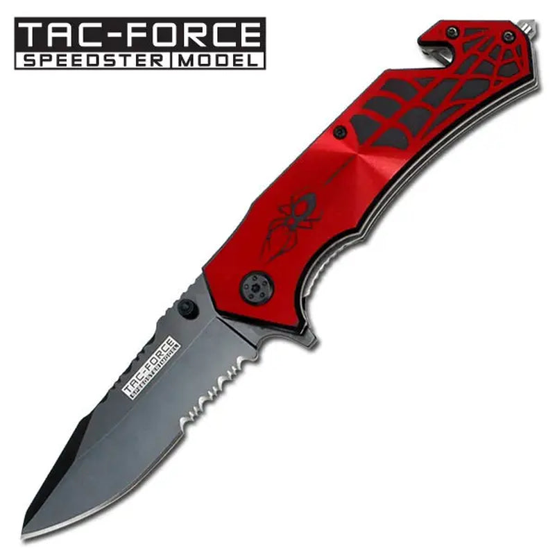Tac Force Spider Rescue Pocket Folding Knife TF-553 3.25" 3MM THICK BLADE, 4.5" CLOSED