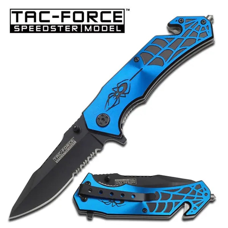 Tac Force Spider Rescue Pocket Folding Knife TF-553 3.25" 3MM THICK BLADE, 4.5" CLOSED