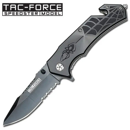 Tac Force Spider Rescue Pocket Folding Knife TF-553 3.25" 3MM THICK BLADE, 4.5" CLOSED