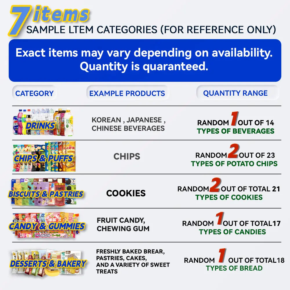 Asian Snack Box | 15 Full-Size Japanese Korean Chinese Snacks & Drinks Dessert Candy