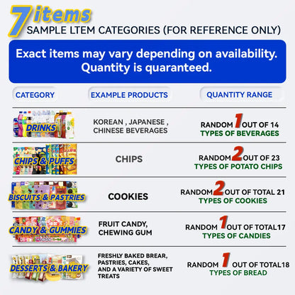 Asian Snack Box | 15 Full-Size Japanese Korean Chinese Snacks & Drinks Dessert Candy