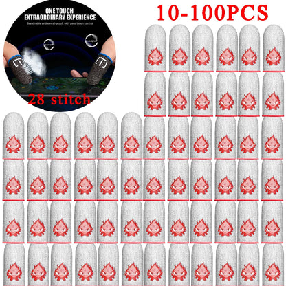 100-10PCS Finger Cover Game Controller for PUBG Sweatproof Anti-Slip Fingertip Cover Thumb Gloves for Mobile Game