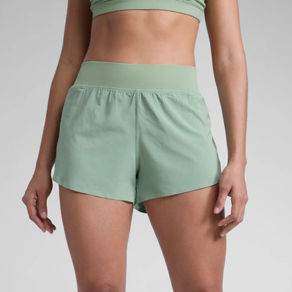 CRZ YOGA High Waisted Dolphin Athletic Running Shorts for Women 3" High Split Comfy Mesh Liner for Gym Workout Track