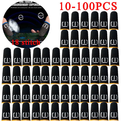100-10PCS Finger Cover Game Controller for PUBG Sweatproof Anti-Slip Fingertip Cover Thumb Gloves for Mobile Game