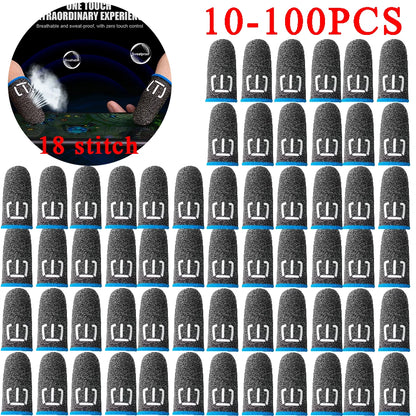 100-10PCS Finger Cover Game Controller for PUBG Sweatproof Anti-Slip Fingertip Cover Thumb Gloves for Mobile Game