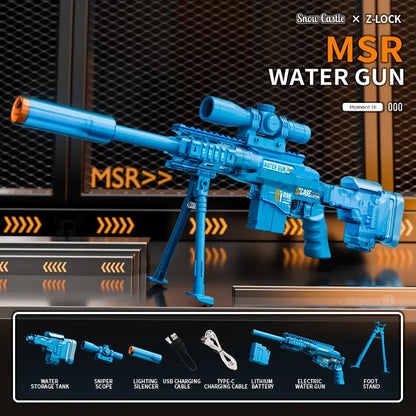Ultimate Battle Water Blaster Powerful Electric Water Gun, Automatic Squirt Blaster with Glowing Muzzle 320Cc High Capacity, up to 32 FT Range, Outdoor Summer Party Toy Outdoorfun for Adults &Kids Toys #Summervibes