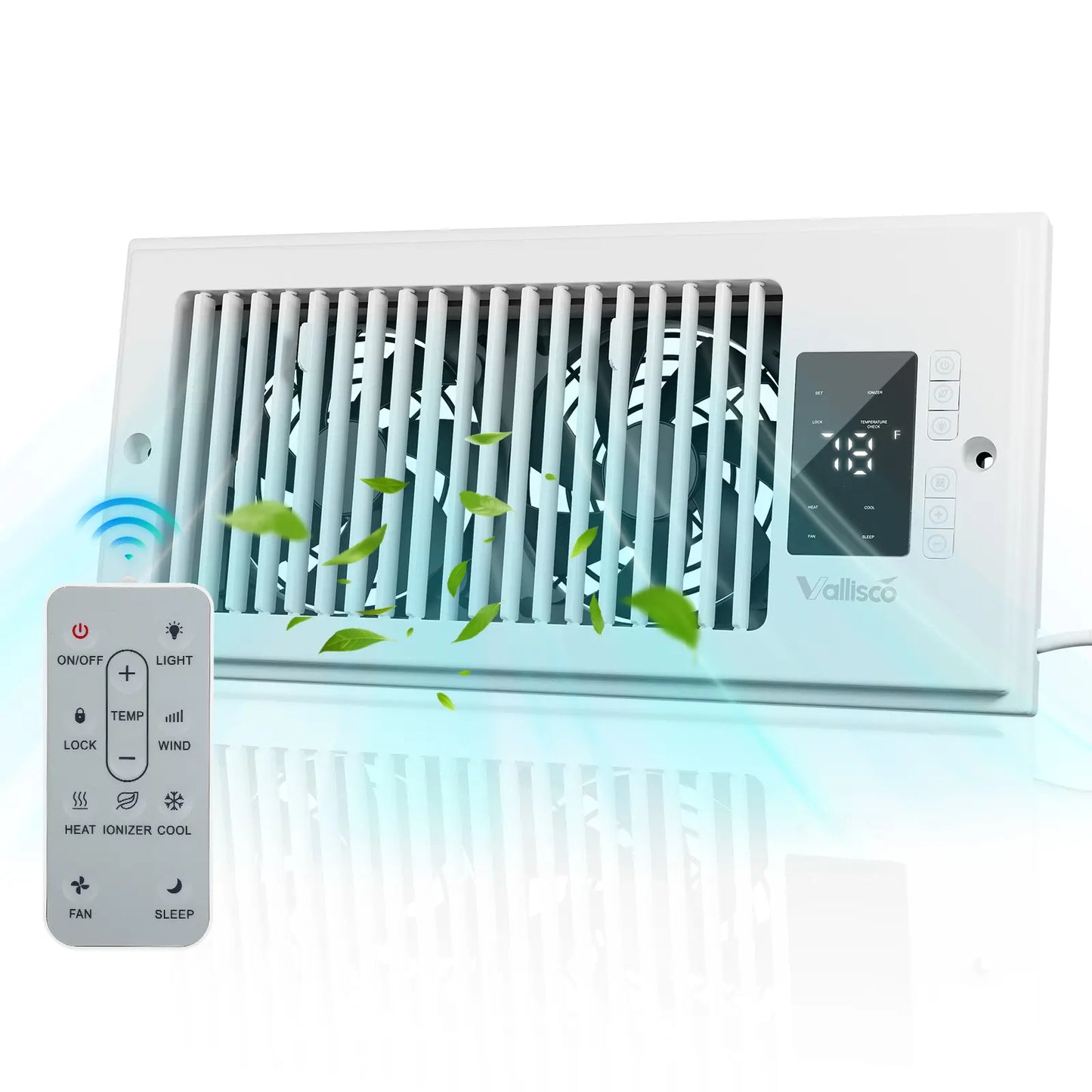 Father'S Day Register Booster Fan for 4” X 10” Register Holes, Window Fan, 10-Speed Quiet Ventilation Fan with Thermostat & Remote, Negative Ion Air Vent Booster, Enhances Airflow & Home Comfort Heating Circulation