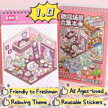 [Telado 1.0-13.0 Sticker Scene Books List] Most Loved 3D Sticker Scene Books, DIY Decorative Stickers for Crafting, Puzzle Stickers, Cute Cartoon Stickers, Creative Stickers for Scrapbooking, Journal Making, Toys & Hobbies