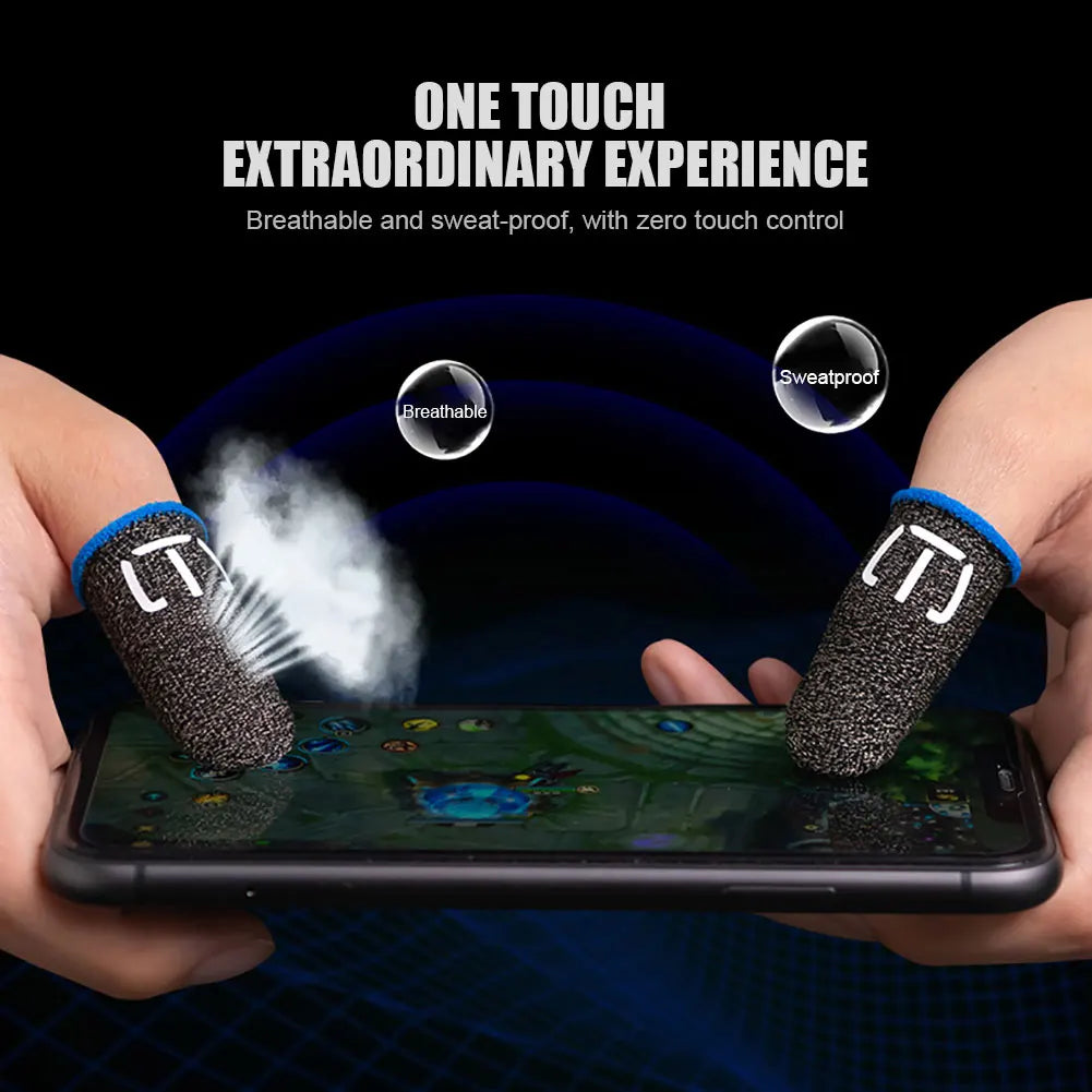 100-10PCS Finger Cover Game Controller for PUBG Sweatproof Anti-Slip Fingertip Cover Thumb Gloves for Mobile Game