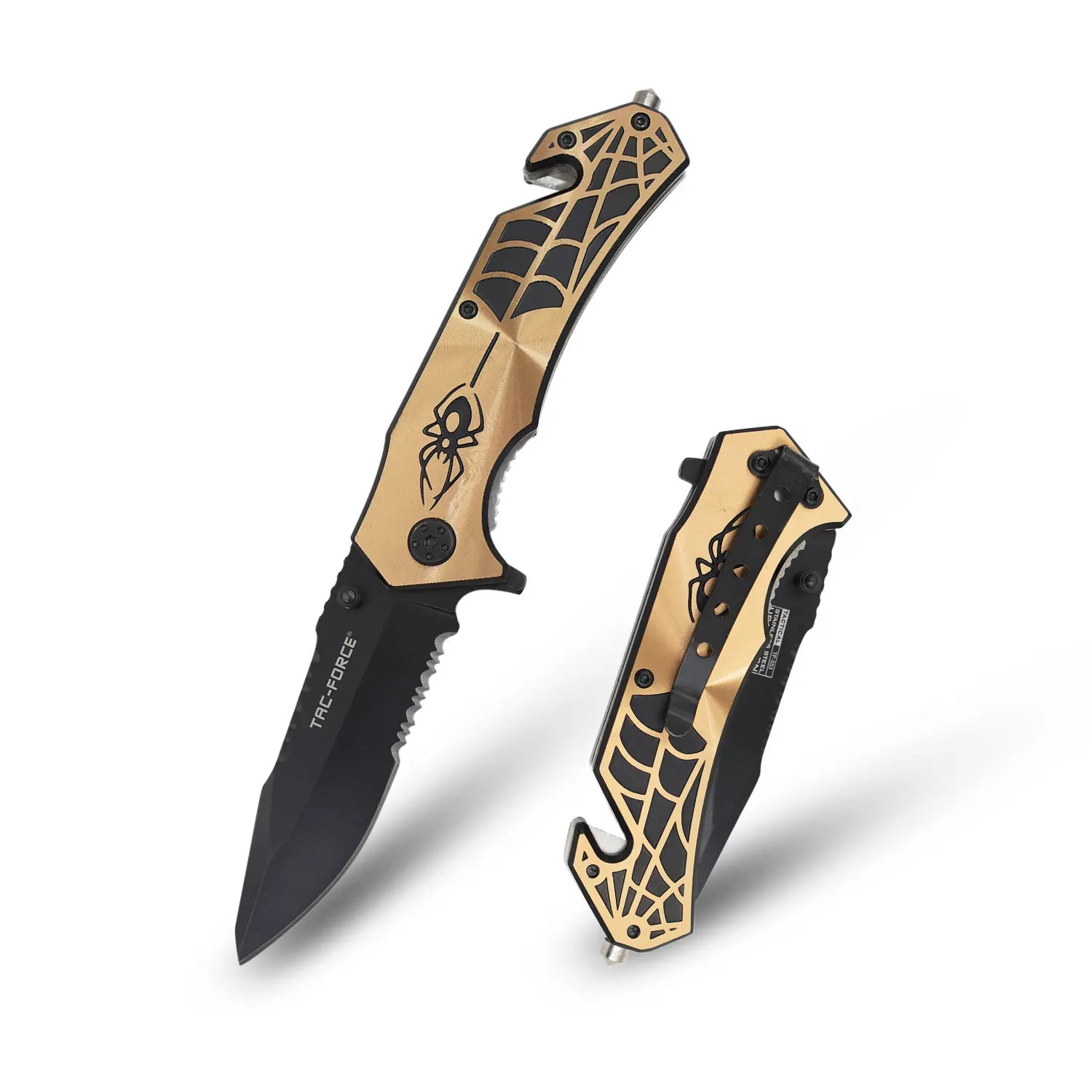 Tac Force Spider Rescue Pocket Folding Knife TF-553 3.25" 3MM THICK BLADE, 4.5" CLOSED