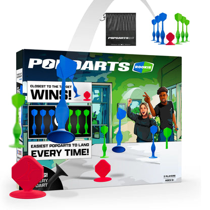Popdarts Rookie Pack - Crazy Fun Suction Cup Dart Game Safe for All Ages! Play Indoor & Outdoor!
