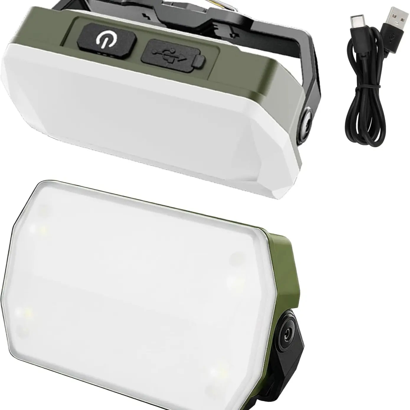 Gym Lamp for Posing - Portable Magnet LED Flashlight with Hanging Hook, 180 Degree Folding Magnetic Work Light, 7Th Gear Dimming Usb Rechargeable Headlamp，Usb Rechargeable Multi-Mode Gym Lights，Christmas Gifts Flashligh Essential Gift for Dad