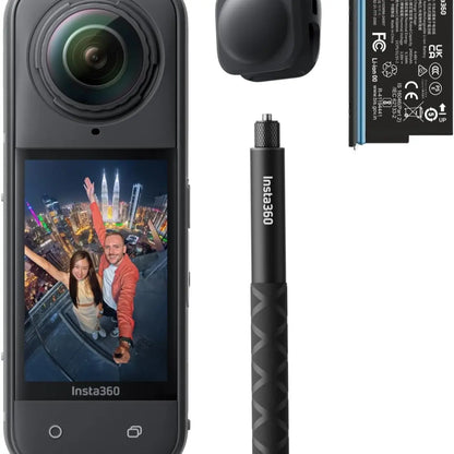 Insta360 X5 - Waterproof 8K 360° Action Camera, Leading Low Light, Invisible Selfie Stick Effect, Rugged and Replaceable Lens, 3-Hour Battery, Built-In Wind Guard, Stabilization, Triple AI Chip Design