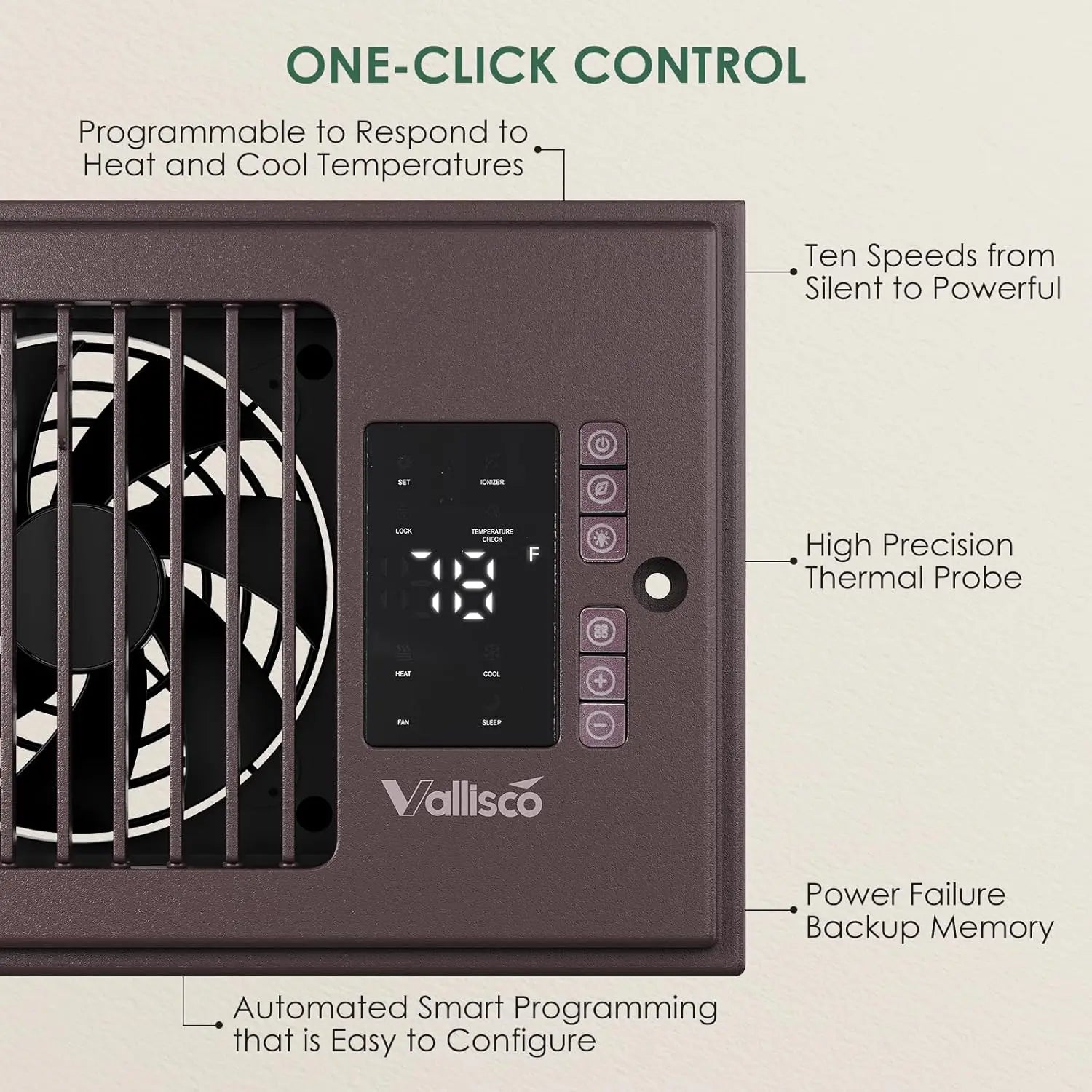Father'S Day Register Booster Fan for 4” X 10” Register Holes, Window Fan, 10-Speed Quiet Ventilation Fan with Thermostat & Remote, Negative Ion Air Vent Booster, Enhances Airflow & Home Comfort Heating Circulation