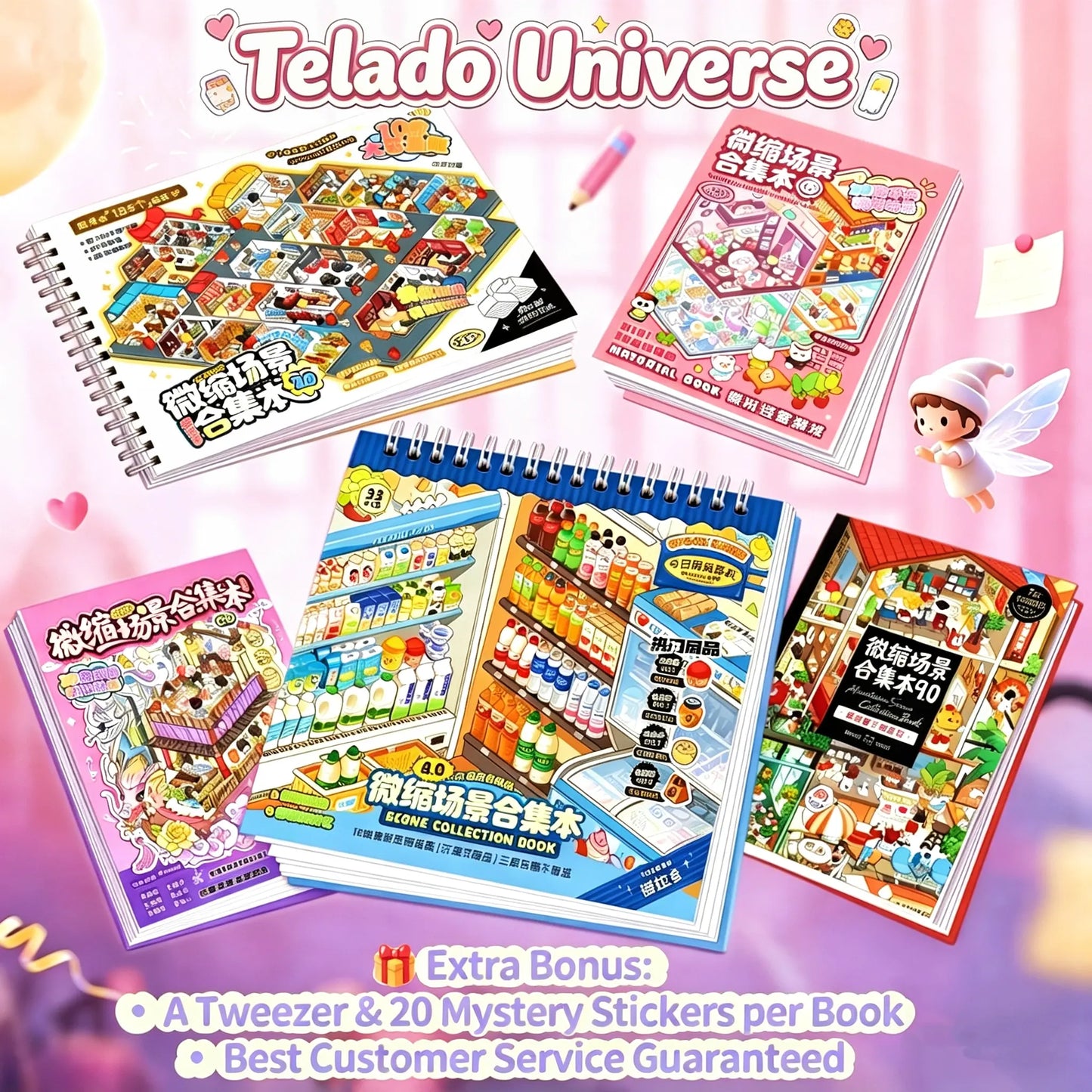 [Telado 1.0-13.0 Sticker Scene Books List] Most Loved 3D Sticker Scene Books, DIY Decorative Stickers for Crafting, Puzzle Stickers, Cute Cartoon Stickers, Creative Stickers for Scrapbooking, Journal Making, Toys & Hobbies