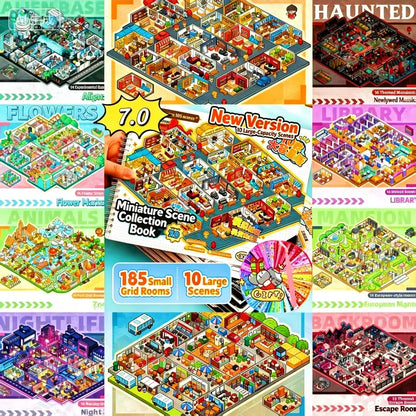 [Telado 1.0-13.0 Sticker Scene Books List] Most Loved 3D Sticker Scene Books, DIY Decorative Stickers for Crafting, Puzzle Stickers, Cute Cartoon Stickers, Creative Stickers for Scrapbooking, Journal Making, Toys & Hobbies