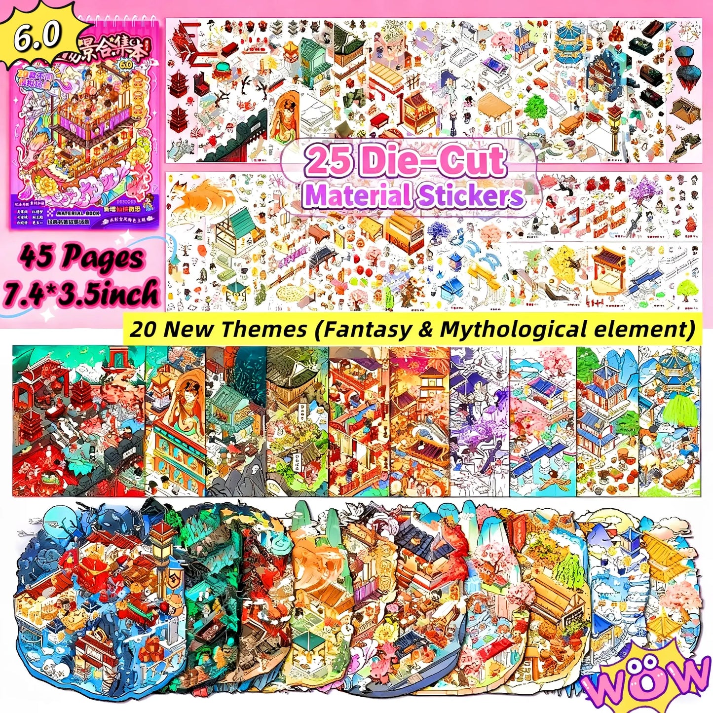 [Telado 1.0-13.0 Sticker Scene Books List] Most Loved 3D Sticker Scene Books, DIY Decorative Stickers for Crafting, Puzzle Stickers, Cute Cartoon Stickers, Creative Stickers for Scrapbooking, Journal Making, Toys & Hobbies