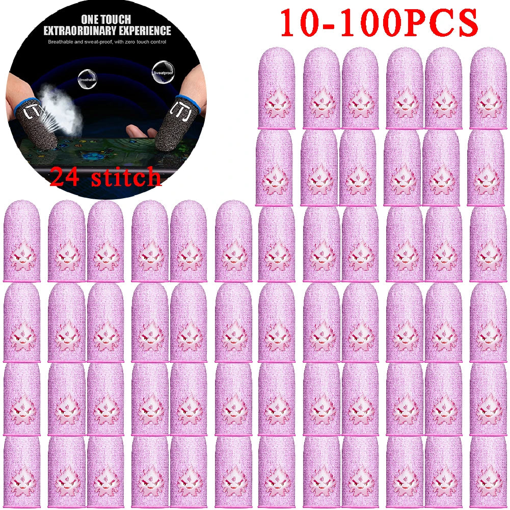 100-10PCS Finger Cover Game Controller for PUBG Sweatproof Anti-Slip Fingertip Cover Thumb Gloves for Mobile Game