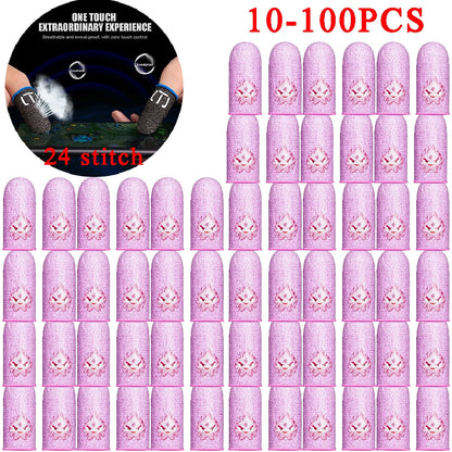 100-10PCS Finger Cover Game Controller for PUBG Sweatproof Anti-Slip Fingertip Cover Thumb Gloves for Mobile Game