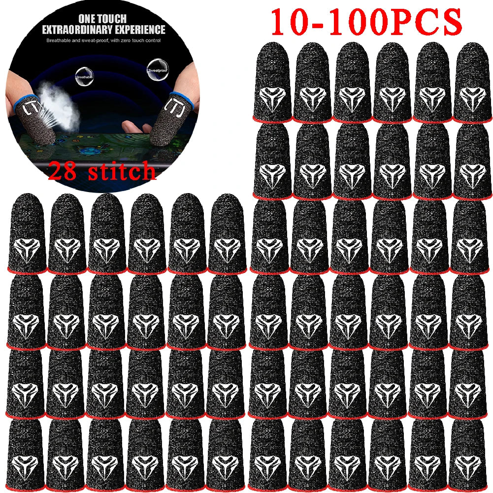 100-10PCS Finger Cover Game Controller for PUBG Sweatproof Anti-Slip Fingertip Cover Thumb Gloves for Mobile Game