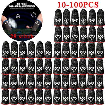 100-10PCS Finger Cover Game Controller for PUBG Sweatproof Anti-Slip Fingertip Cover Thumb Gloves for Mobile Game