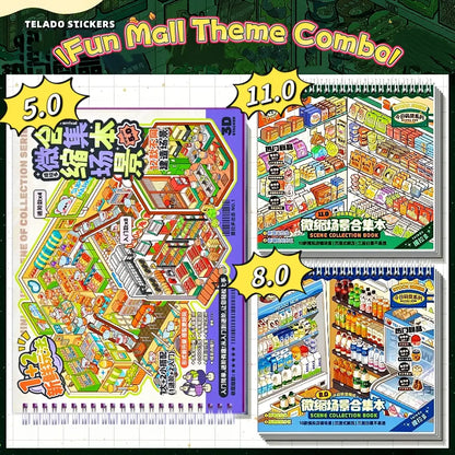 [Telado 1.0-13.0 Sticker Scene Books List] Most Loved 3D Sticker Scene Books, DIY Decorative Stickers for Crafting, Puzzle Stickers, Cute Cartoon Stickers, Creative Stickers for Scrapbooking, Journal Making, Toys & Hobbies