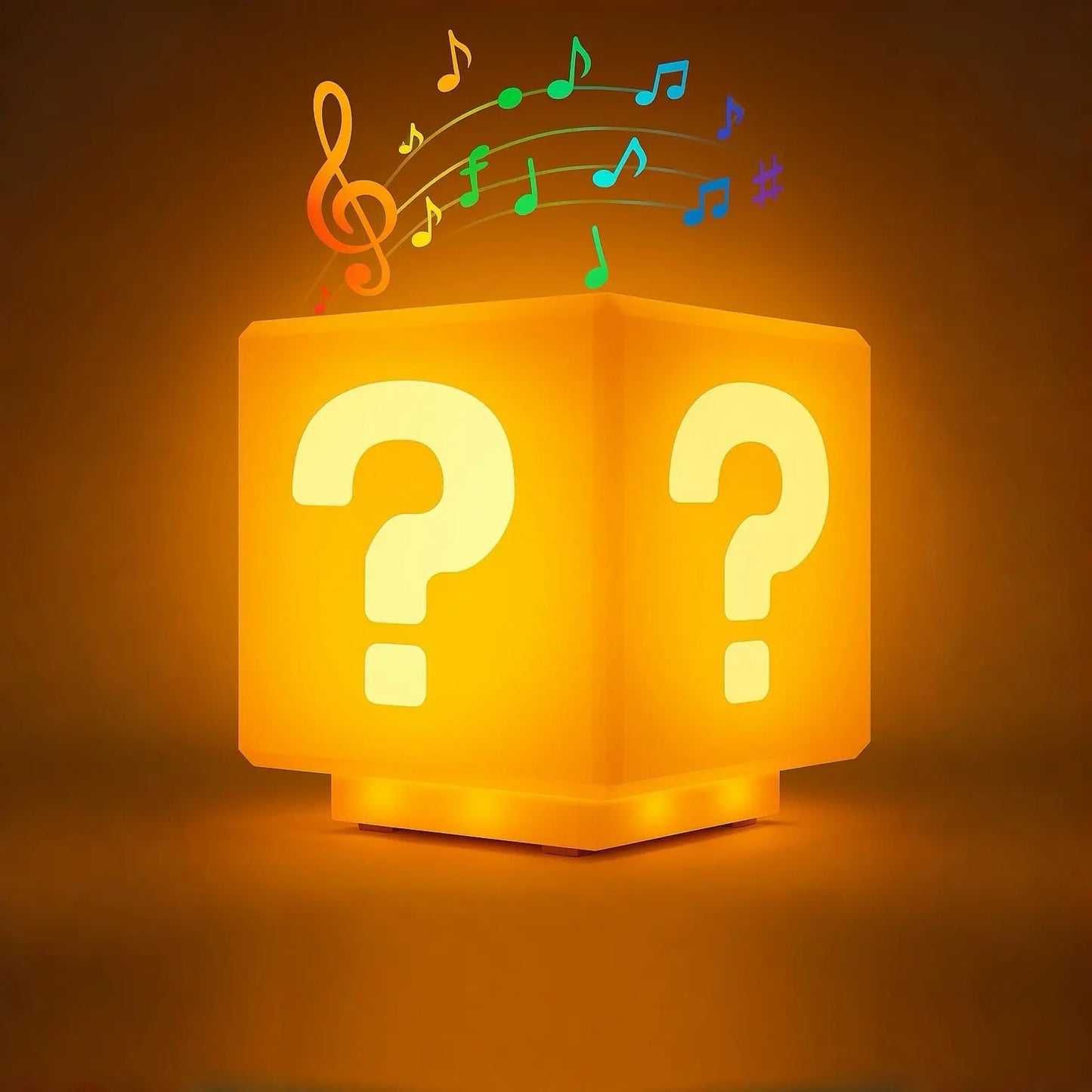 Question Block Lamp with Sound Effects USB Powered LED Night Light for Gaming Room Decor Birthday Gifts for Gamers Classic Pixel Art Design