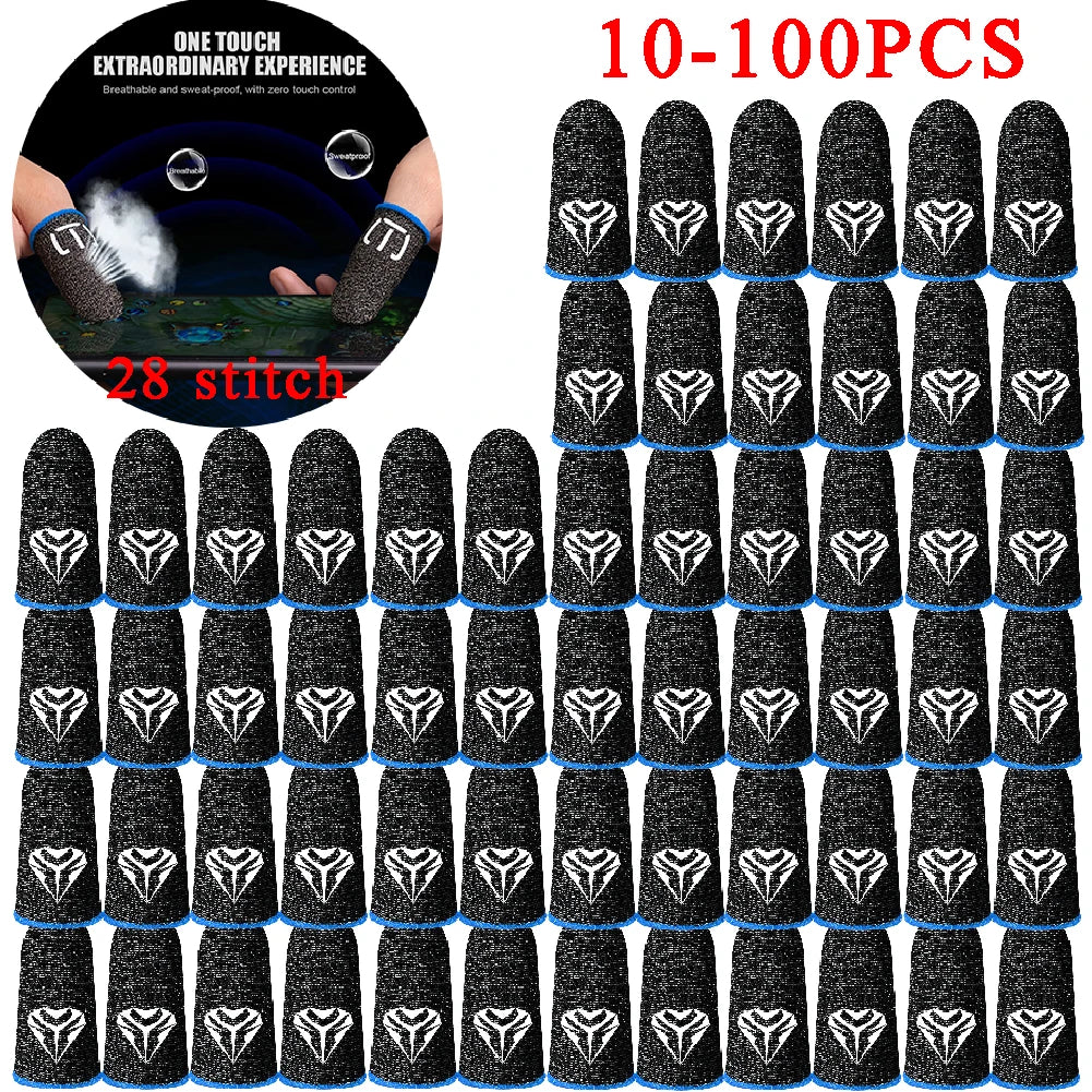 100-10PCS Finger Cover Game Controller for PUBG Sweatproof Anti-Slip Fingertip Cover Thumb Gloves for Mobile Game