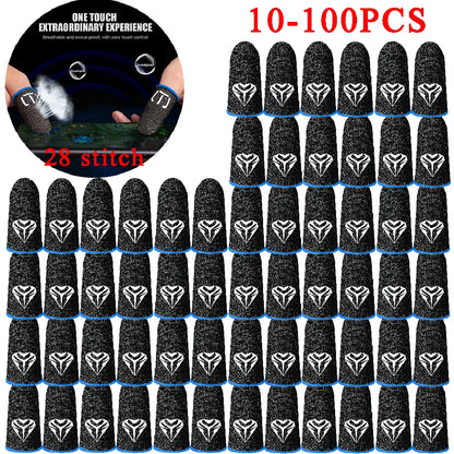 100-10PCS Finger Cover Game Controller for PUBG Sweatproof Anti-Slip Fingertip Cover Thumb Gloves for Mobile Game