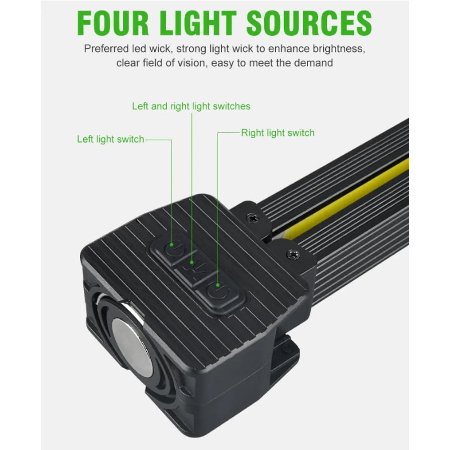 Gym Lamp for Posing - Portable Magnet LED Flashlight with Hanging Hook, 180 Degree Folding Magnetic Work Light, 7Th Gear Dimming Usb Rechargeable Headlamp，Usb Rechargeable Multi-Mode Gym Lights，Christmas Gifts Flashligh Essential Gift for Dad