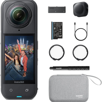 Insta360 X5 - Waterproof 8K 360° Action Camera, Leading Low Light, Invisible Selfie Stick Effect, Rugged and Replaceable Lens, 3-Hour Battery, Built-In Wind Guard, Stabilization, Triple AI Chip Design