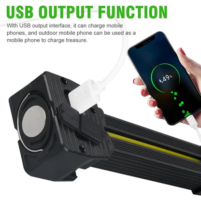 Gym Lamp for Posing - Portable Magnet LED Flashlight with Hanging Hook, 180 Degree Folding Magnetic Work Light, 7Th Gear Dimming Usb Rechargeable Headlamp，Usb Rechargeable Multi-Mode Gym Lights，Christmas Gifts Flashligh Essential Gift for Dad