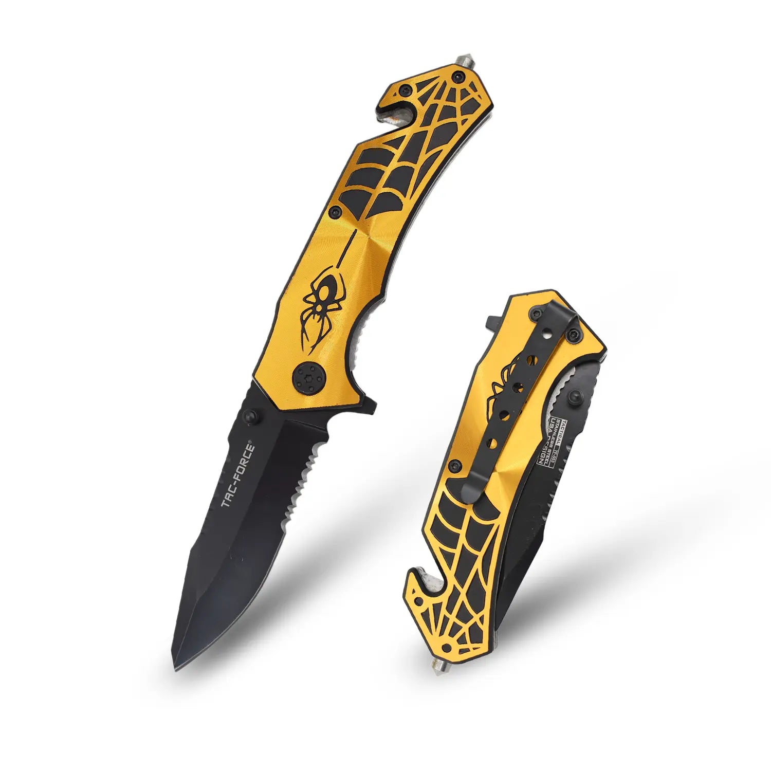 Tac Force Spider Rescue Pocket Folding Knife TF-553 3.25" 3MM THICK BLADE, 4.5" CLOSED