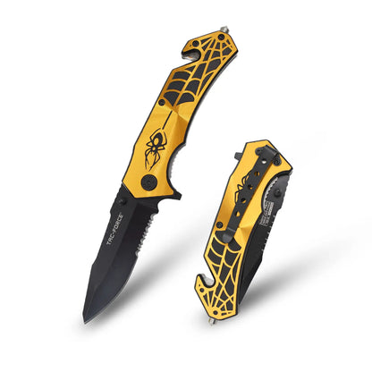 Tac Force Spider Rescue Pocket Folding Knife TF-553 3.25" 3MM THICK BLADE, 4.5" CLOSED