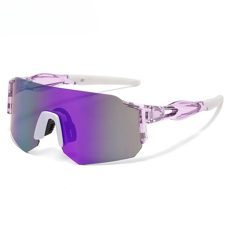 Wraparound Sports Eyeglasses - Men'S & Women'S 3-Lens UV400 Sun Protection Eyewear, Windproof Mountain Bike Glasses, MTB Sunglasses for Outdoor Cycling, Fishing