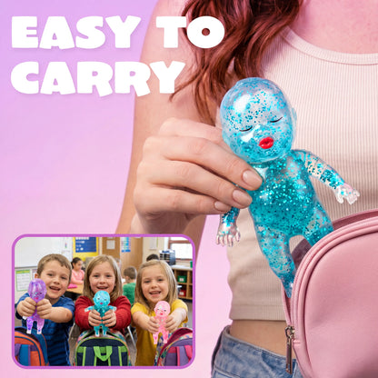 JOYIN 1PCS/3PCS Baby Stress Relief Toys, Baby Glitter Squishy Toys, Slow Rising Toys for Kids & Adults, Anxiety Relief Fidget Sensory Toy, Soft Squeeze Decompression Dough for Adults Gifts, Party Favors, Office Desk Decorations