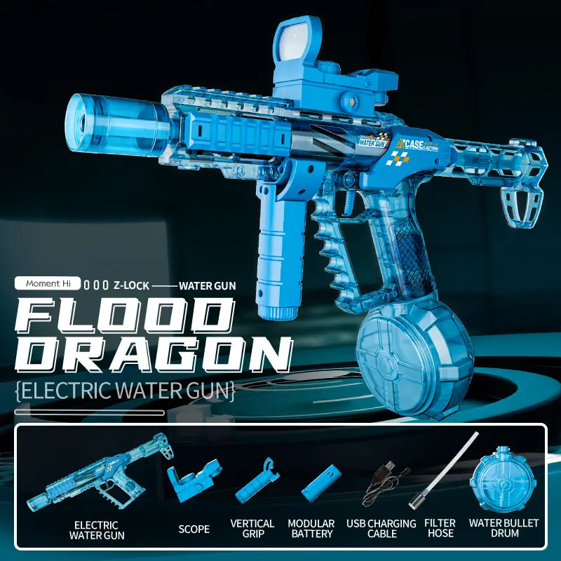 Ultimate Battle Water Blaster Powerful Electric Water Gun, Automatic Squirt Blaster with Glowing Muzzle 320Cc High Capacity, up to 32 FT Range, Outdoor Summer Party Toy Outdoorfun for Adults &Kids Toys #Summervibes