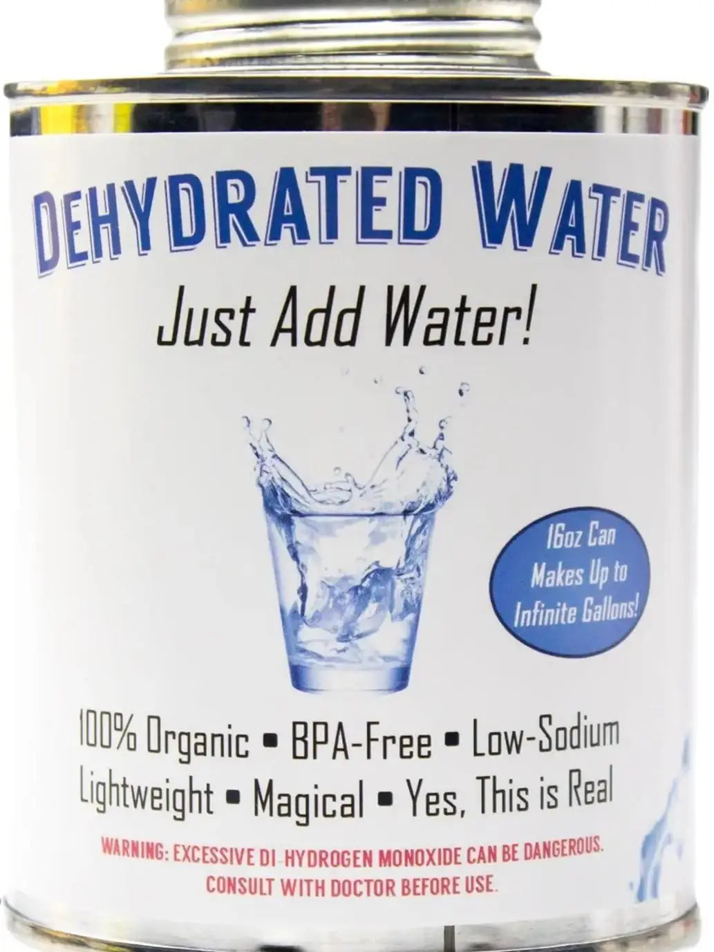 Witty Yeti Dehydrated Water 16Oz Can. New Formula! Essential Camping & Survival Supply. Funny Gag Gift & Adult Stocking Stuffer for Men & Women. Hilarious Novelty & Practical Joke.