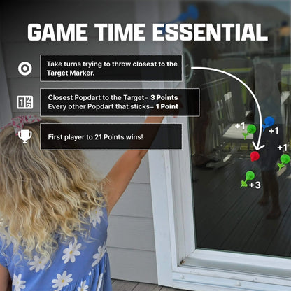 Popdarts Rookie Pack - Crazy Fun Suction Cup Dart Game Safe for All Ages! Play Indoor & Outdoor!