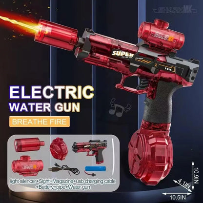 Ultimate Battle Water Blaster Powerful Electric Water Gun, Automatic Squirt Blaster with Glowing Muzzle 320Cc High Capacity, up to 32 FT Range, Outdoor Summer Party Toy Outdoorfun for Adults &Kids Toys #Summervibes