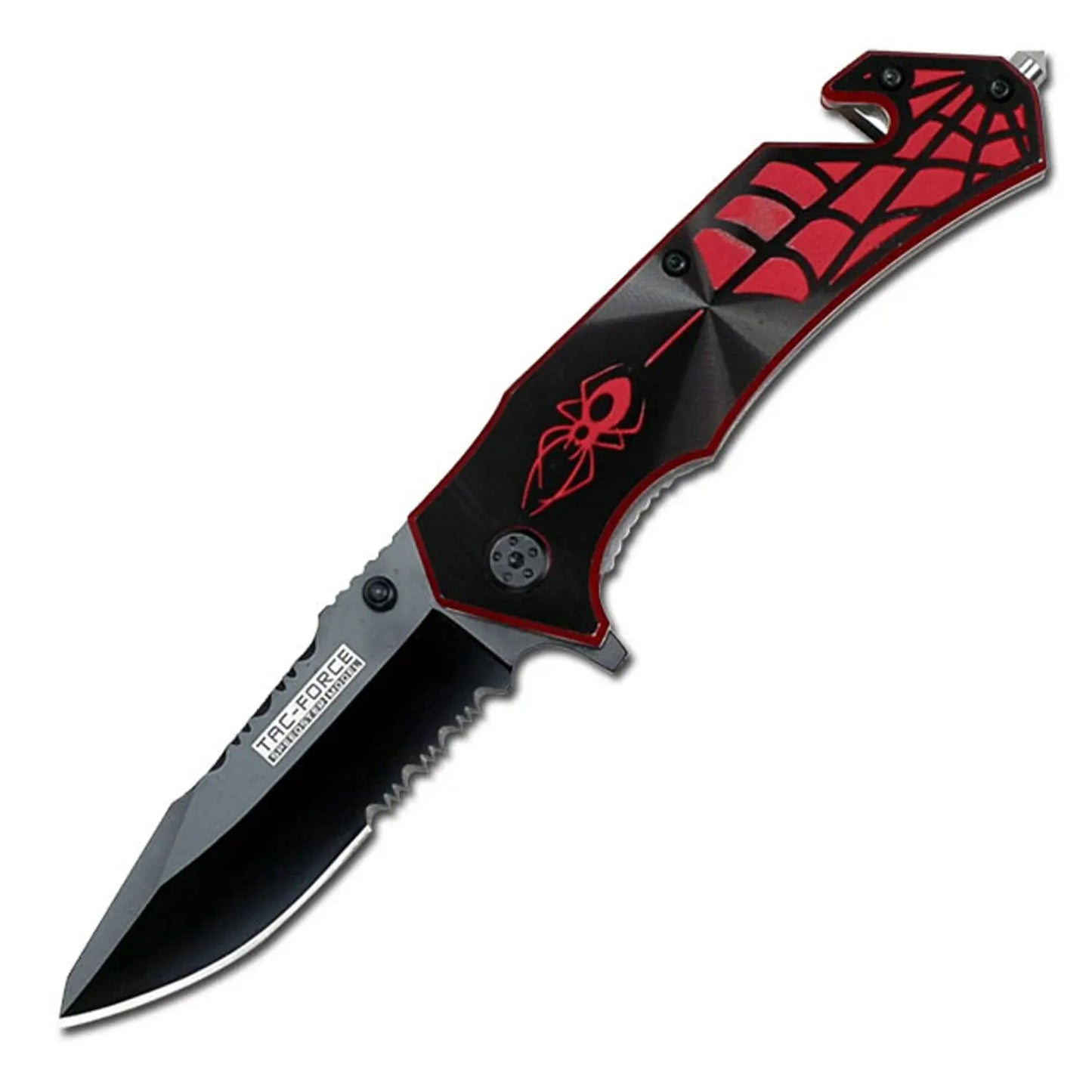 Tac Force Spider Rescue Pocket Folding Knife TF-553 3.25" 3MM THICK BLADE, 4.5" CLOSED