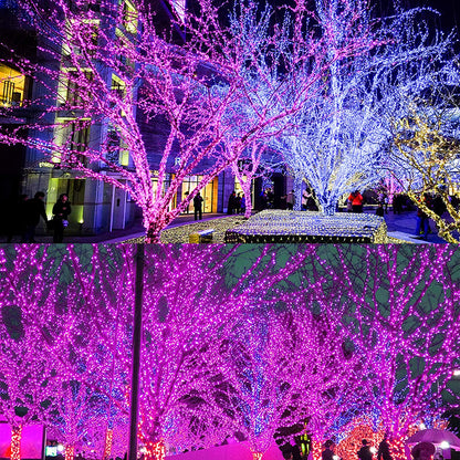 300 LED Halloween Lights, 98.5FT Halloween String Lights with 8 Lighting Modes, Waterproof & Connectable Mini Light, Plug in for Indoor Outdoor Holiday Christmas Party Bedroom Decorations (Purple)