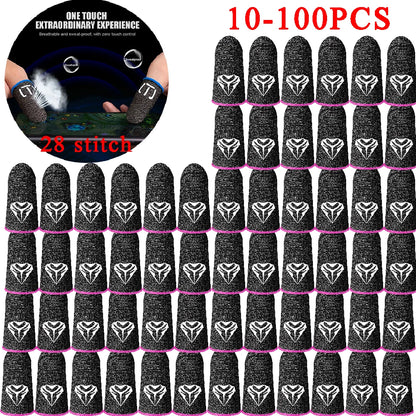 100-10PCS Finger Cover Game Controller for PUBG Sweatproof Anti-Slip Fingertip Cover Thumb Gloves for Mobile Game